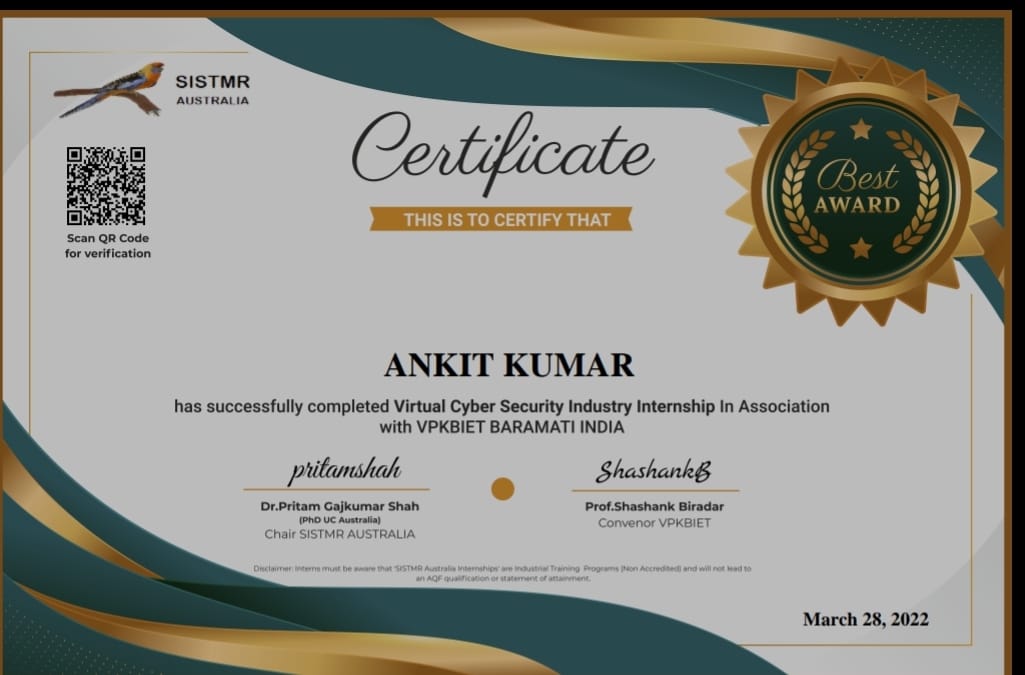 certificate